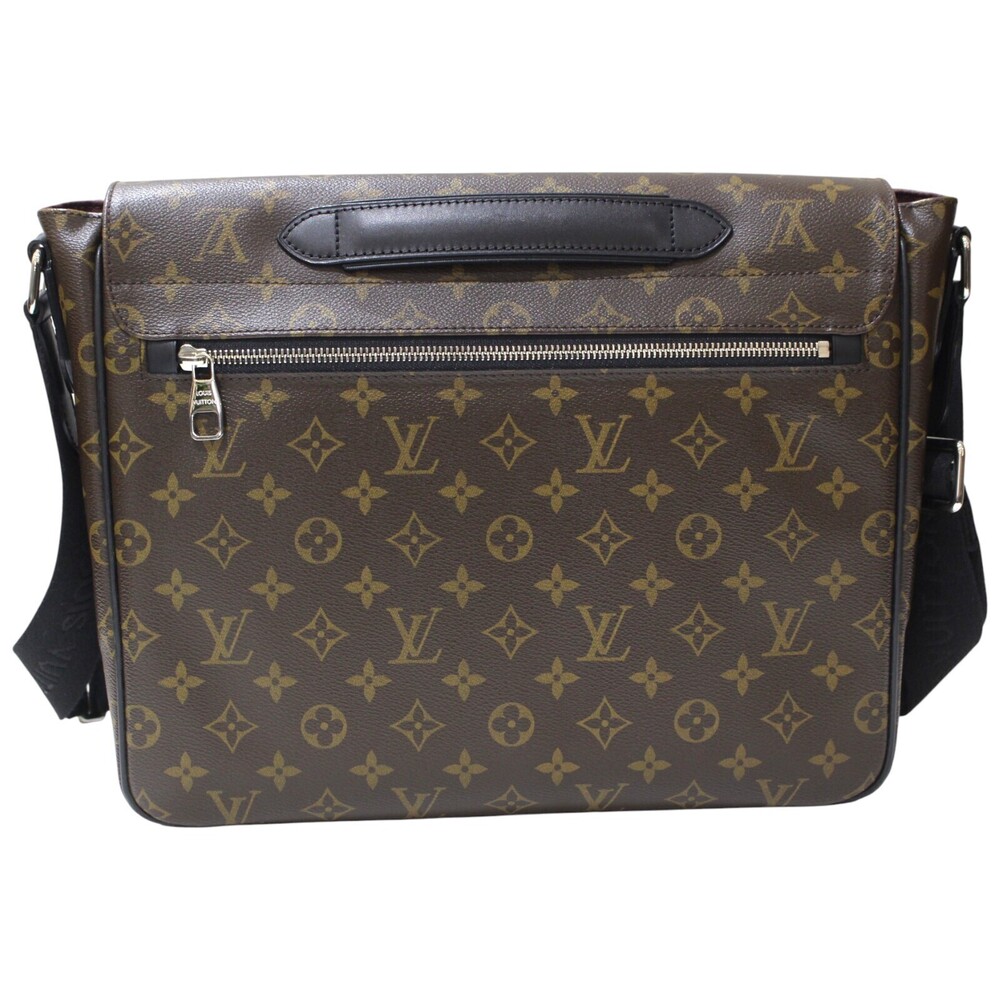Louis Vuitton Clarence shoulder brown Macassar Monogram bag black